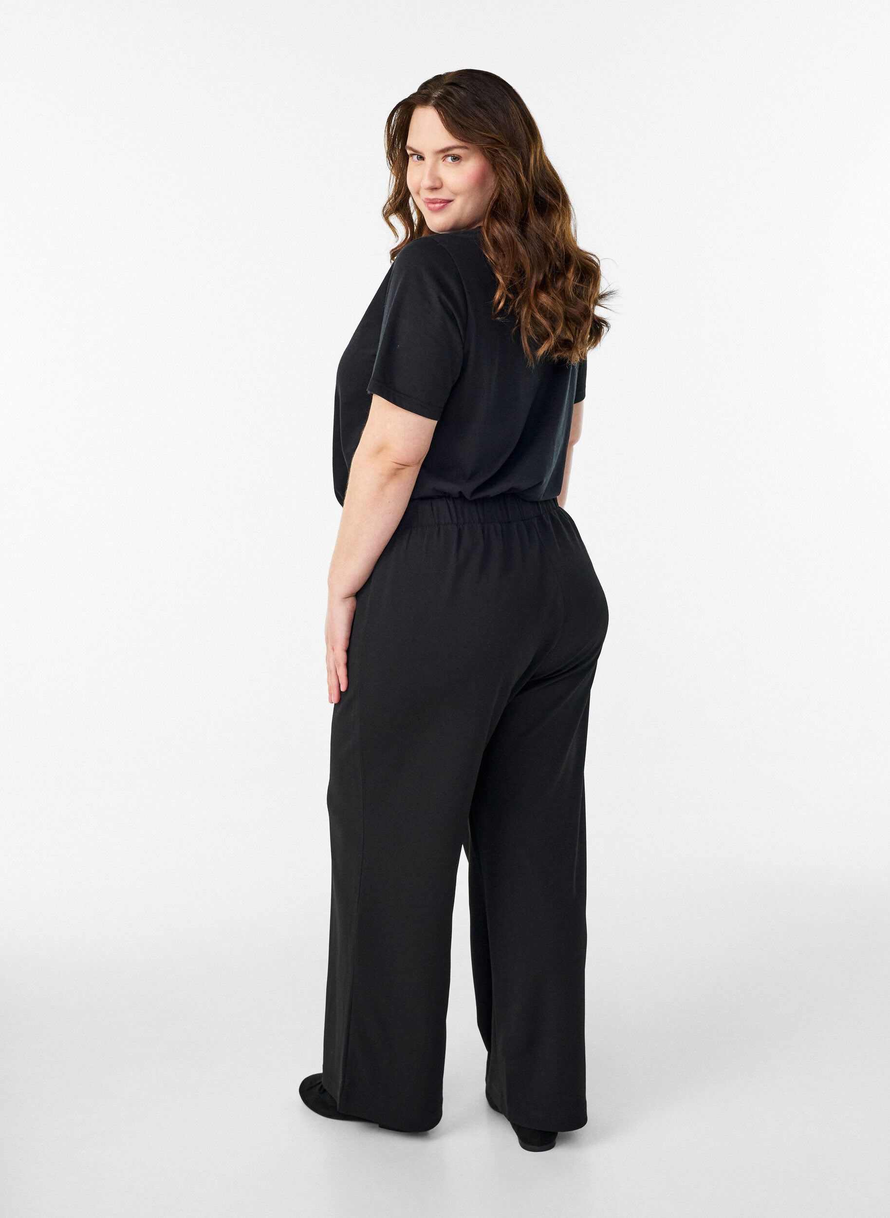 ZizziHose mit weitem Bein, Schwarz, Model image number 2
