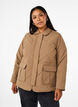 Steppjacke mit Kragen und Taschen, Braun, Model image number 0