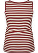 Gestreiftes Tanktop mit Rippenstruktur, Rot, Packshot image number 1