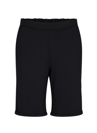 Shorts mit elastischem Bündchen und Taschen, Black, Packshot image number 0