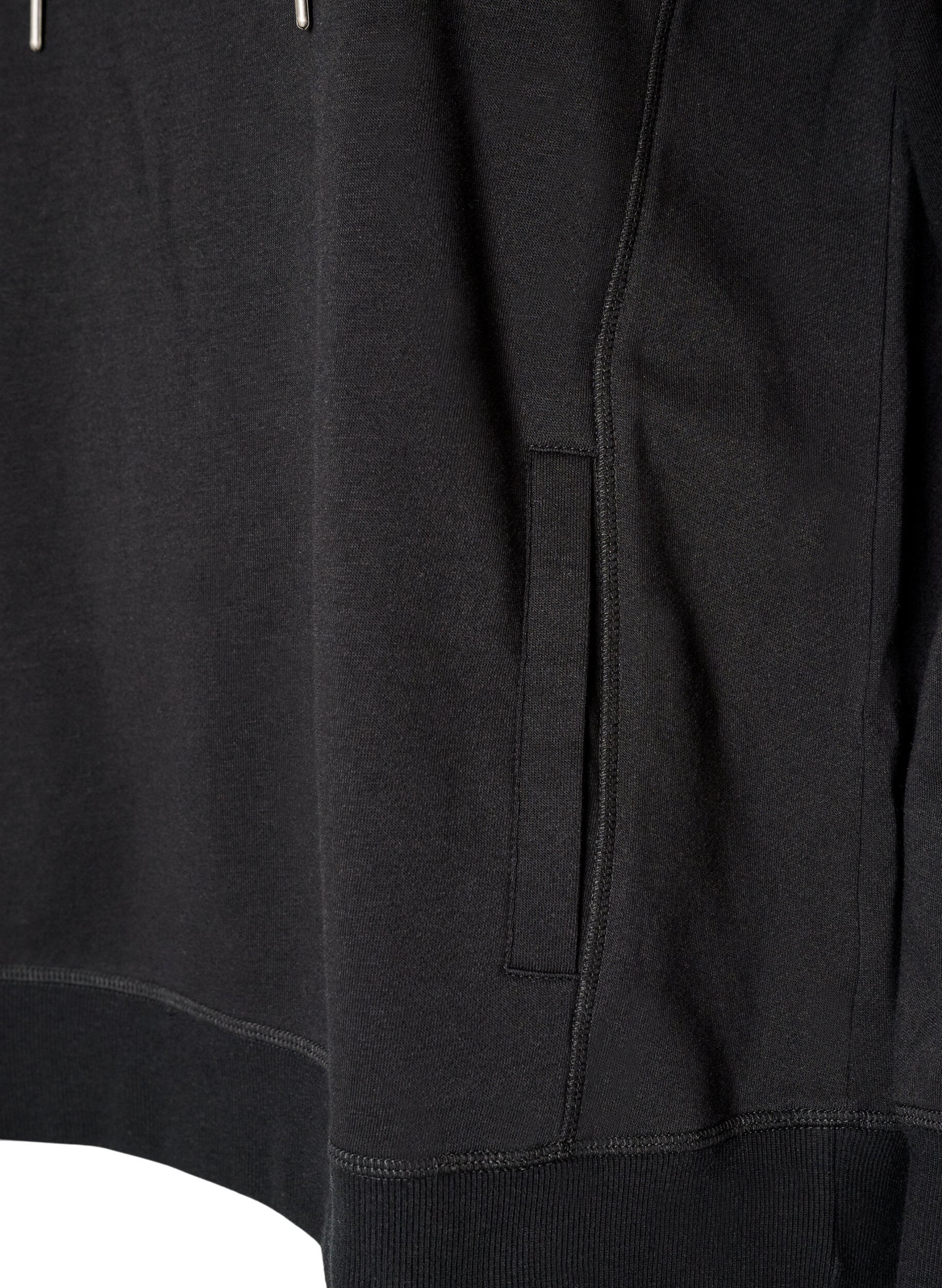 ZizziSweatshirt mit Stehkragen und Taschen, Schwarz, Packshot image number 3