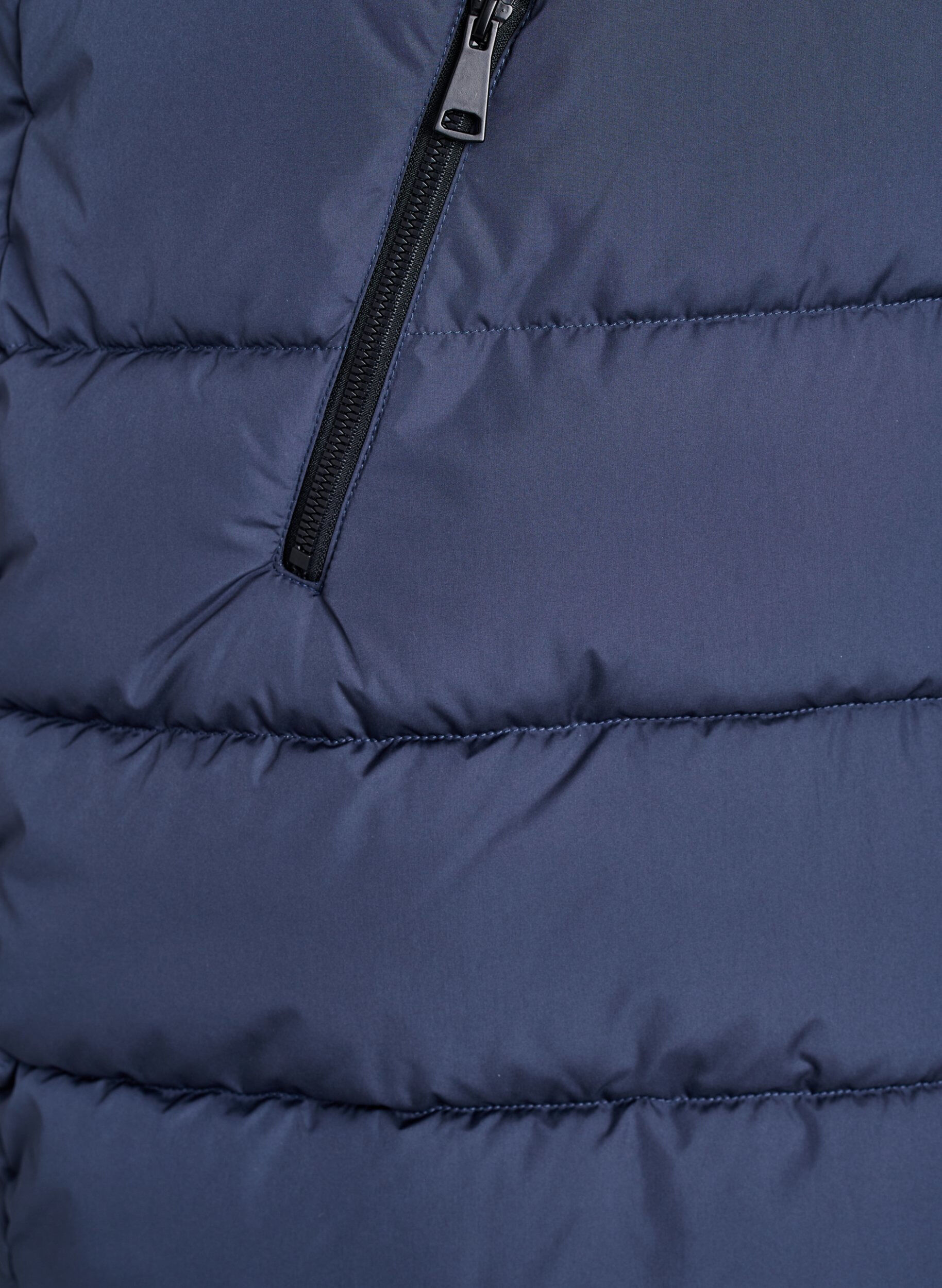 ZizziLanger Weste mit Kapuze und Taschen, Blau, Packshot image number 3
