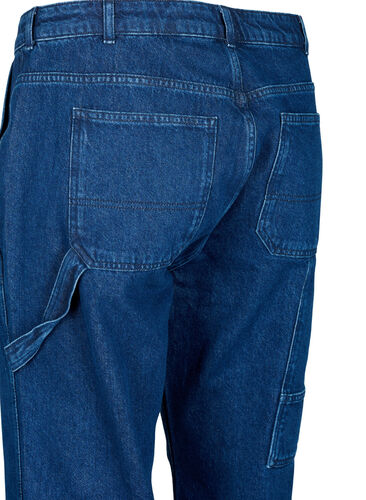 Gerade Passform Cargo Jeans, Dark blue, Packshot image number 3