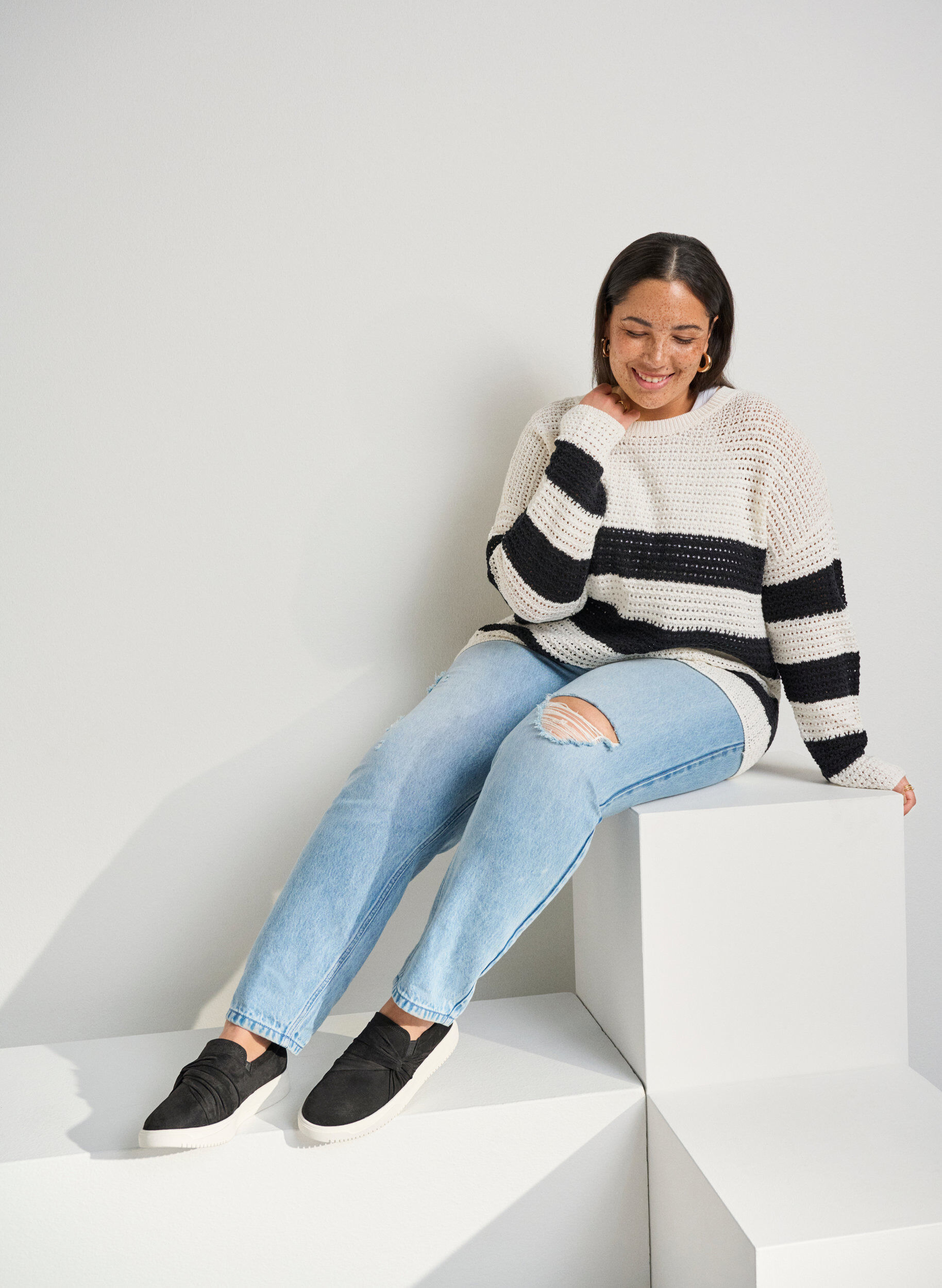 Zizzi Extra-Weite - Slip-On mit Knotendetail, Schwarz, Image image number 0