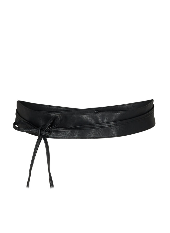 Tailleng&uuml;rtel aus Kunstleder, Schwarz, Packshot image number 0