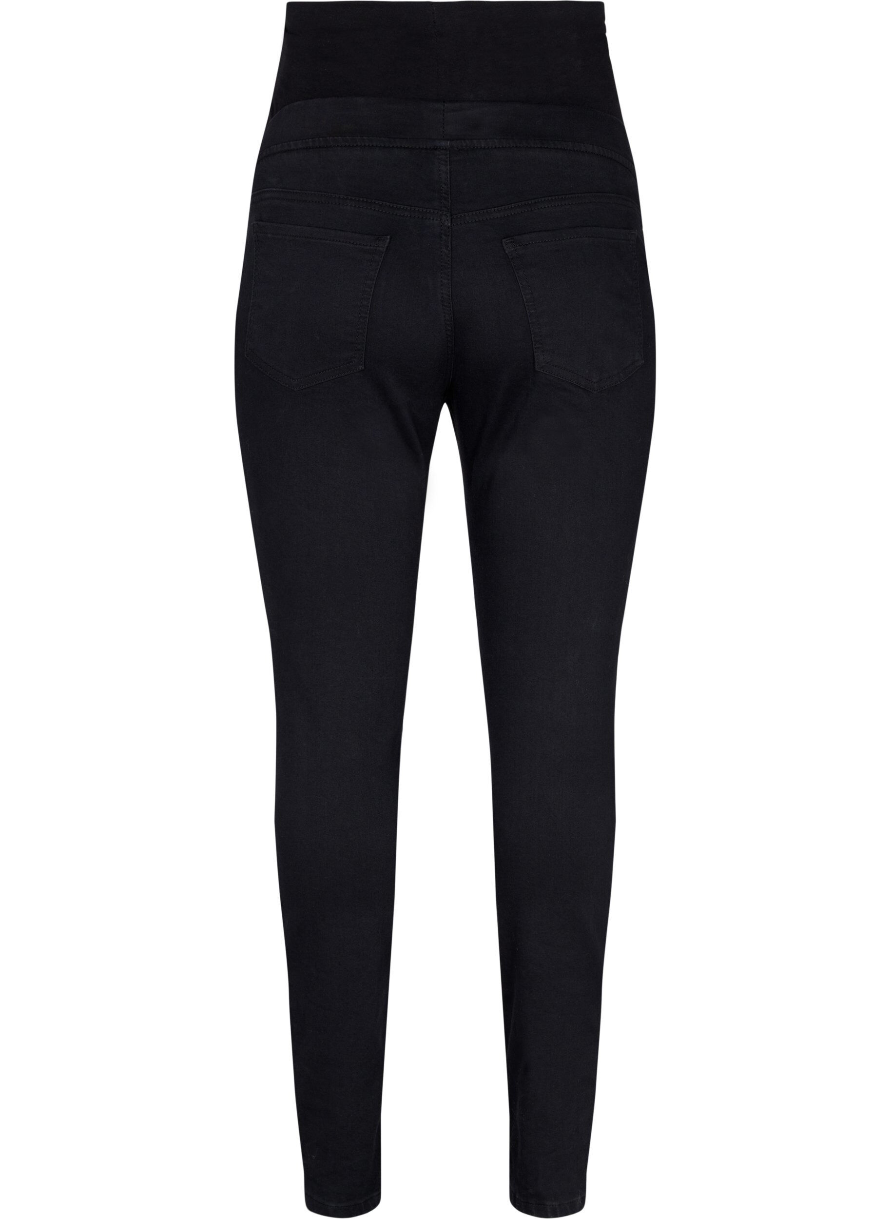 Zizzi Schwangerschafts-Jeggings aus Baumwollmischung, Schwarz, Packshot image number 1