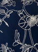 Kurzes A-Linienkleid mit Stickmuster, Blau, Packshot image number 2