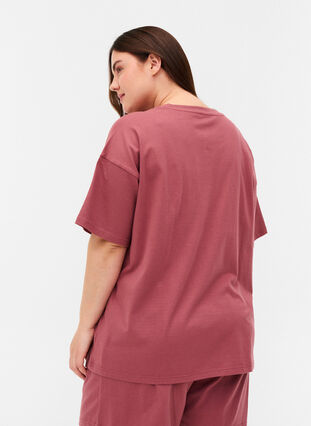Kurzarm T-Shirt aus Baumwolle, Deco Rose, Model image number 1