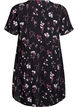 Kurzes Kleid mit Blumendruck, Schwarz, Packshot image number 1