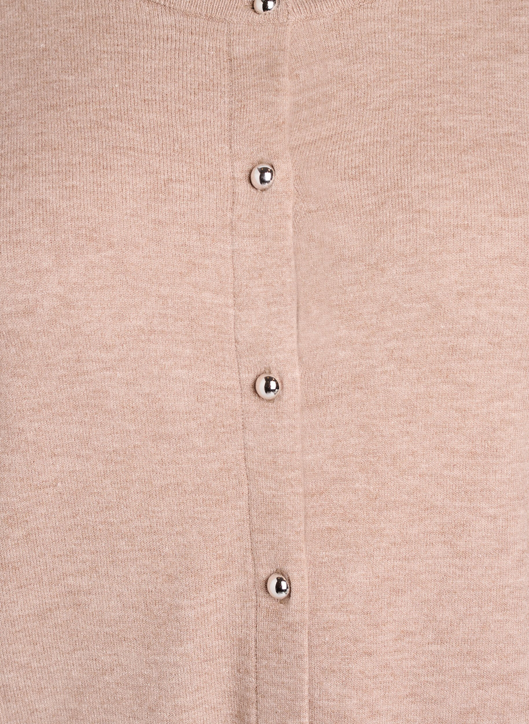 ZizziCardigan mit runden Kn&ouml;pfen, Beige, Packshot image number 2