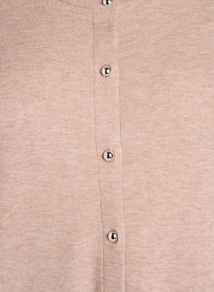 Cardigan mit runden Kn&ouml;pfen, Beige, Packshot image number 2