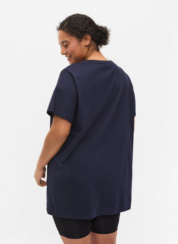 Oversize Nachtshirt aus Bio-Baumwolle, Night Sky Text, Model image number 1