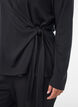 Wickelbluse aus Jersey mit Bindeband, Schwarz, Model image number 3