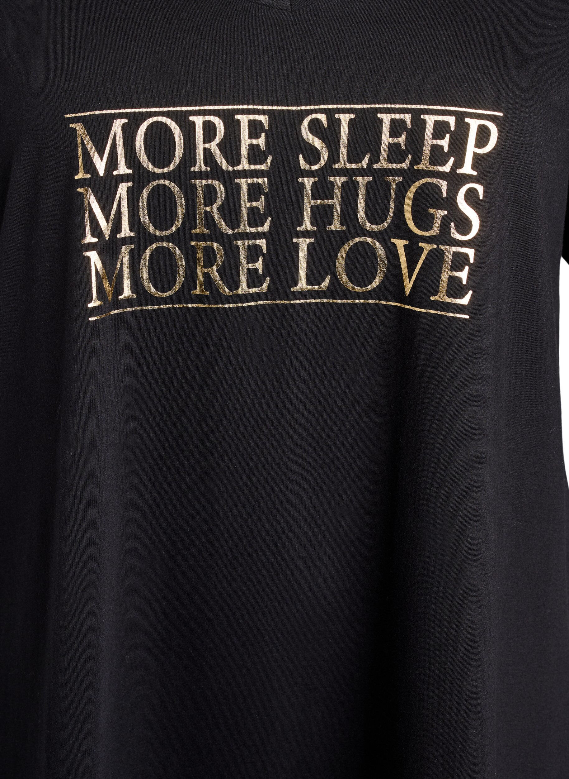 Zizzi Organische Baumwoll-Nachthemd mit V-Ausschnitt, , Packshot image number 2