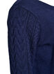 Cardigan mit Zopfmuster-Ärmeln, Blau, Packshot image number 3