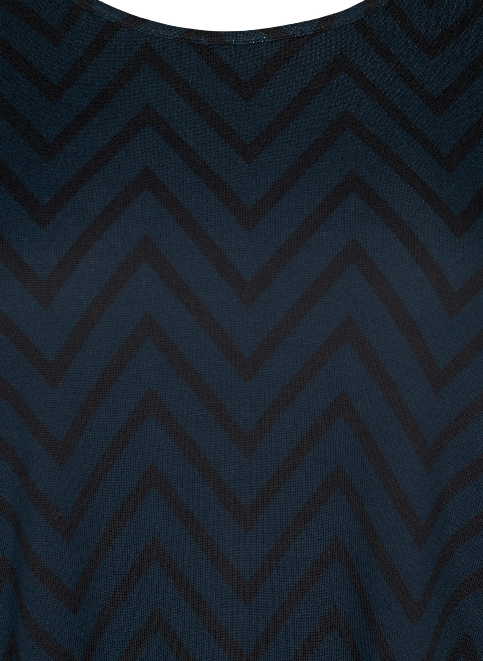 Zizzi Gemusterte Bluse mit langen &Auml;rmeln, Gr&uuml;n, Packshot image number 2