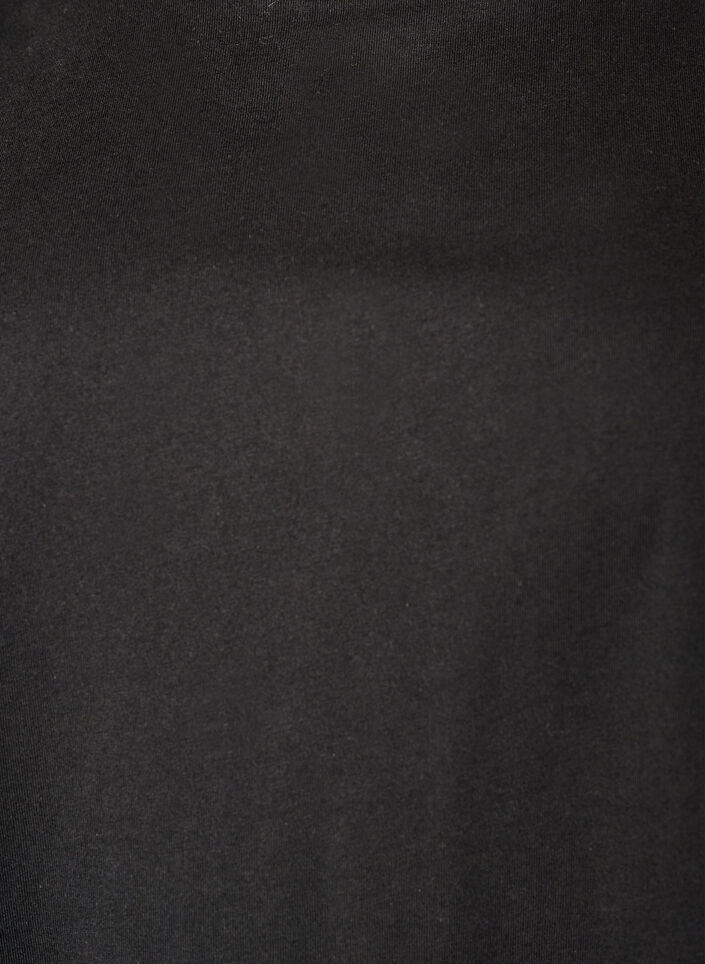 T-Shirt mit asymmetrischem Spitzensaum, Schwarz, Packshot image number 2