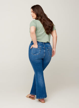 Ellen Bootcut Jeans, Blue denim, Model image number 2