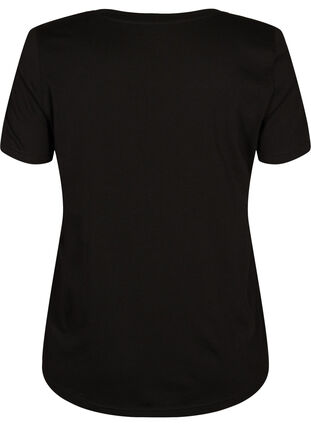Kurzärmeliges T-Shirt aus Baumwolle mit Druck, Black W. Love , Packshot image number 1