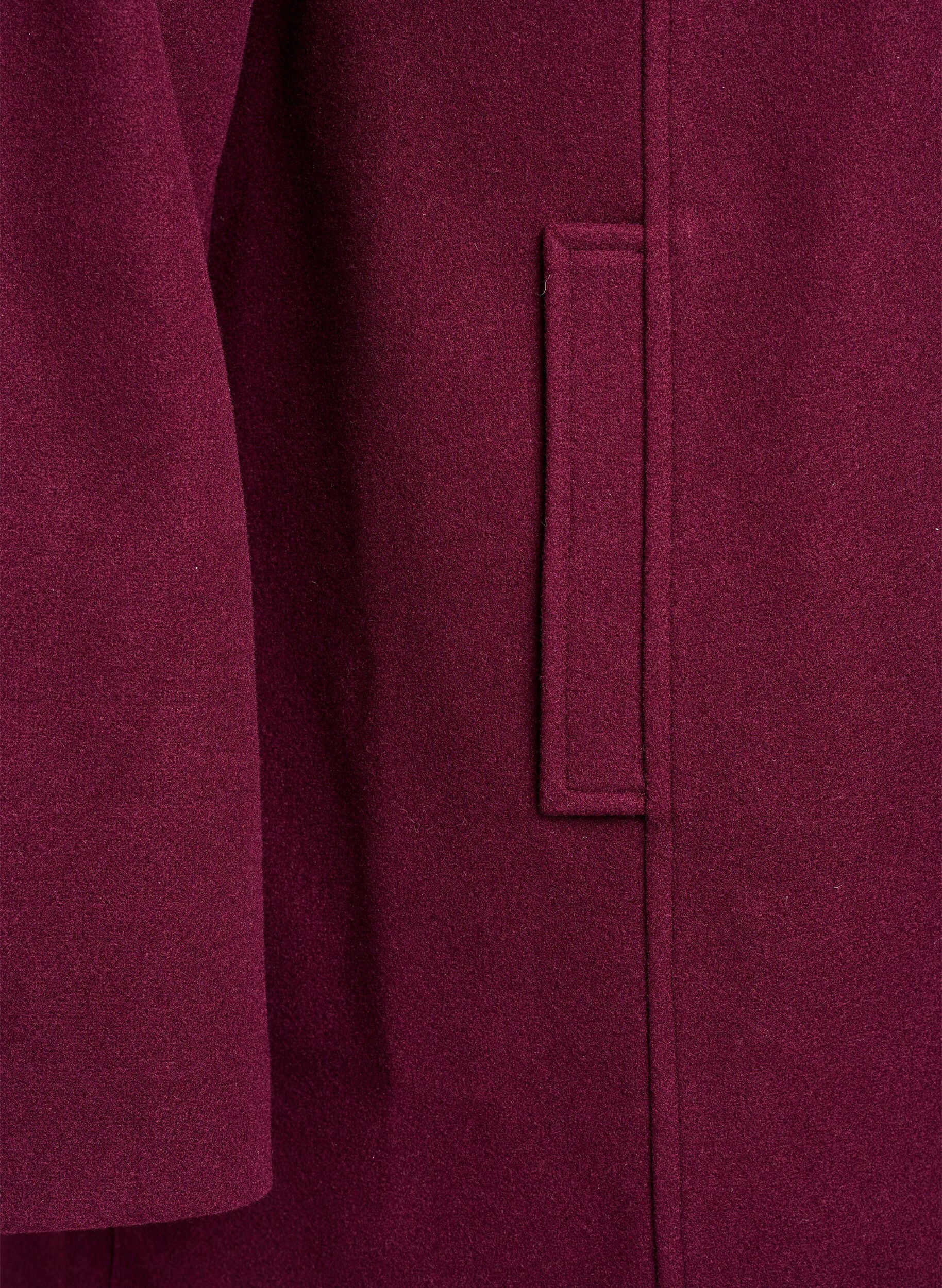 ZizziKurzmantel in A-Linie, Dunkles Bordeaux, Packshot image number 3
