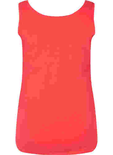 Einfarbiges basic Top aus Baumwolle, Hibiscus, Packshot image number 1