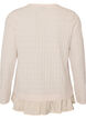 Strukturierte Bluse mit R&uuml;schensaum, Vanille, Packshot image number 1