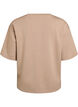 Lockeres T-Shirt mit Halbarm, Beige, Packshot image number 1