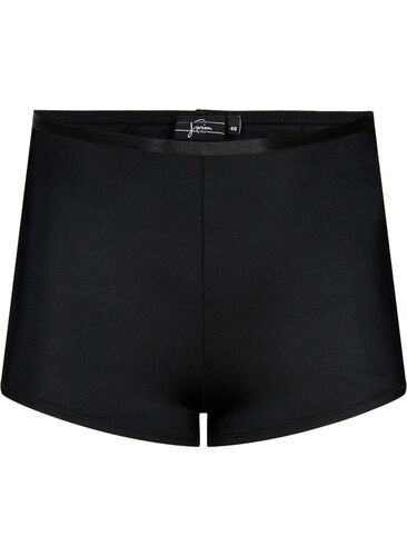 Einfarbige Bikini-Shorts, Black, Packshot image number 0