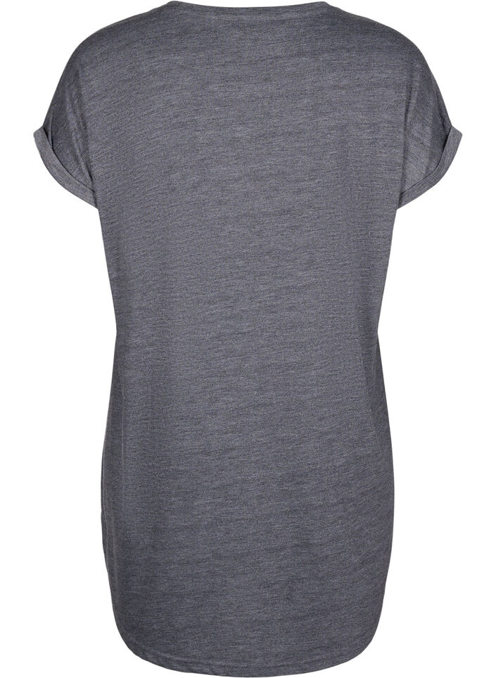 Kurzärmliges Nachthemd mit Textdruck, , Packshot image number 1