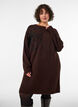 Strickkleid mit gro&szlig;er Blumenapplikation, Braun, Model image number 0