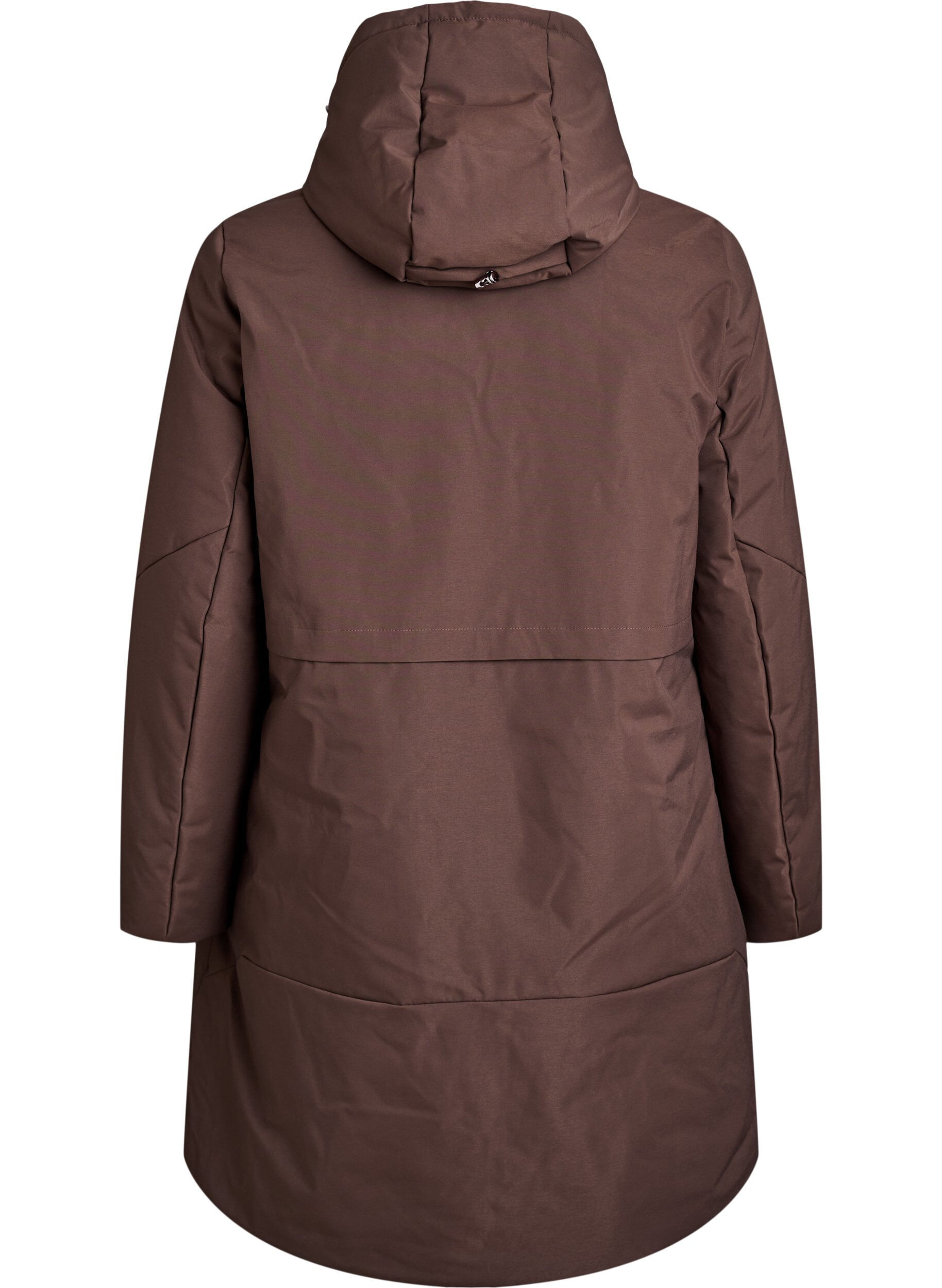 Zizzi Winterjacke mit verstellbarer Taille, Braun, Packshot image number 1