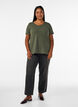 Unifarbenes Basic-T-Shirt aus Baumwolle, Gr&uuml;n, Model image number 1