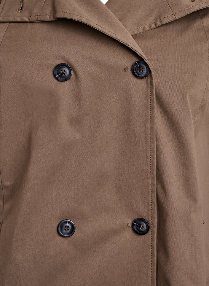 Frühlingsjacke aus wasserabweisendem Material mit A-Linie, Braun, Packshot image number 2