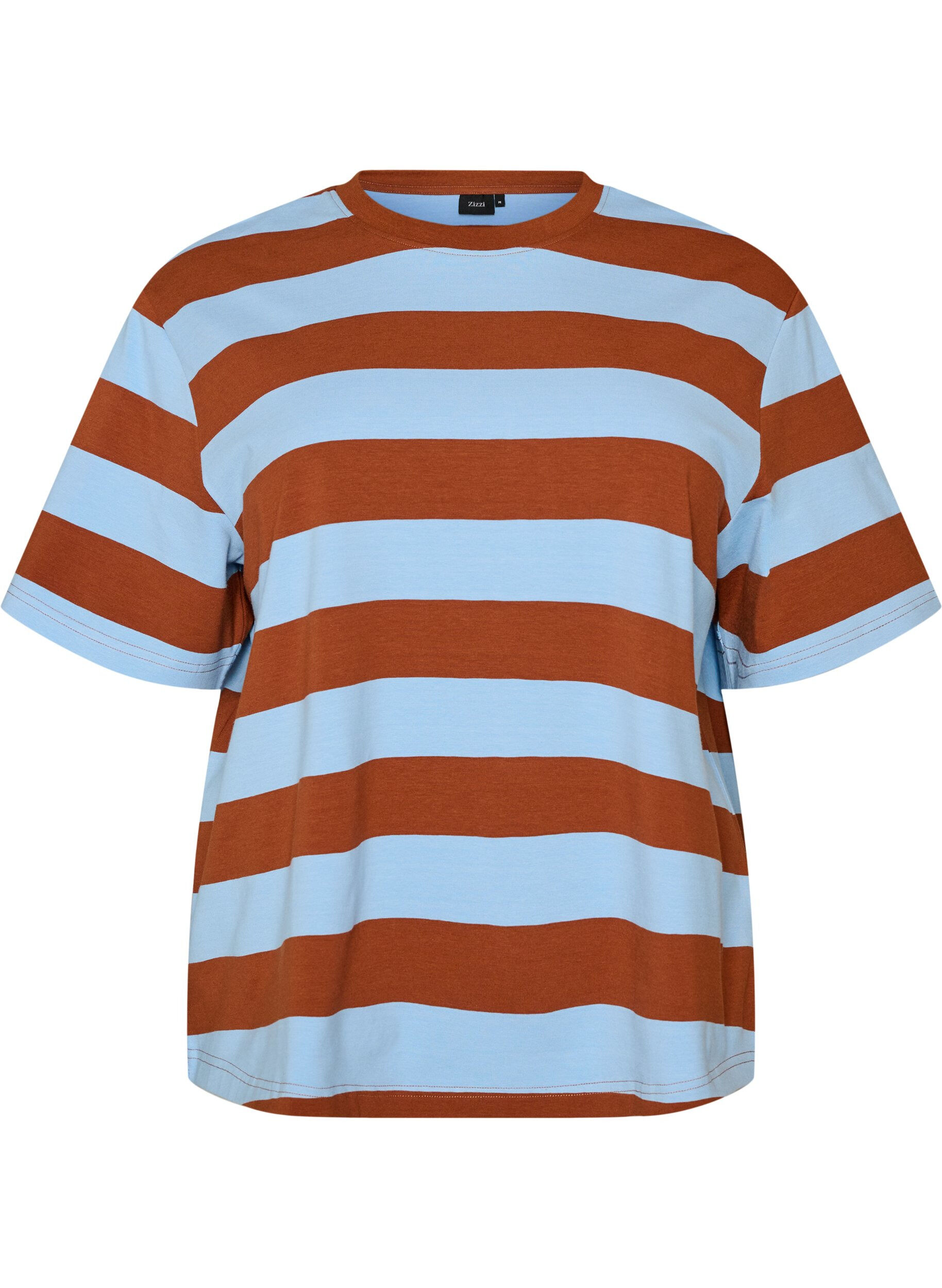 Oversize-T-Shirt mit Streifen und 1/2-&Auml;rmeln