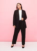Ton-in-Ton-Jacquard-Blazer aus Viskose, Black, Model image number 2