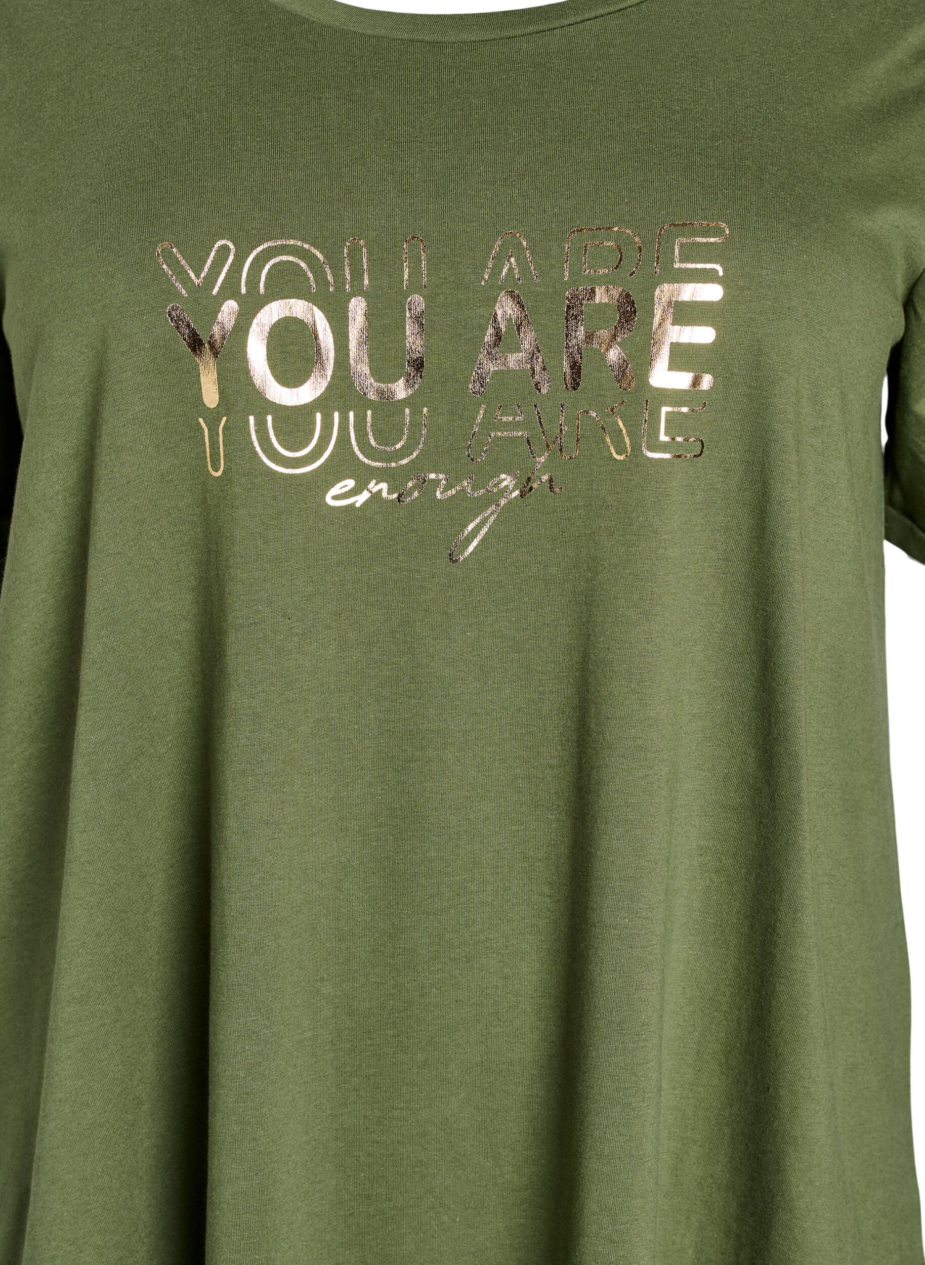 Zizzi Kurz&auml;rmeliges Nachthemd aus Bio-Baumwolle, Gr&uuml;n, Packshot image number 2