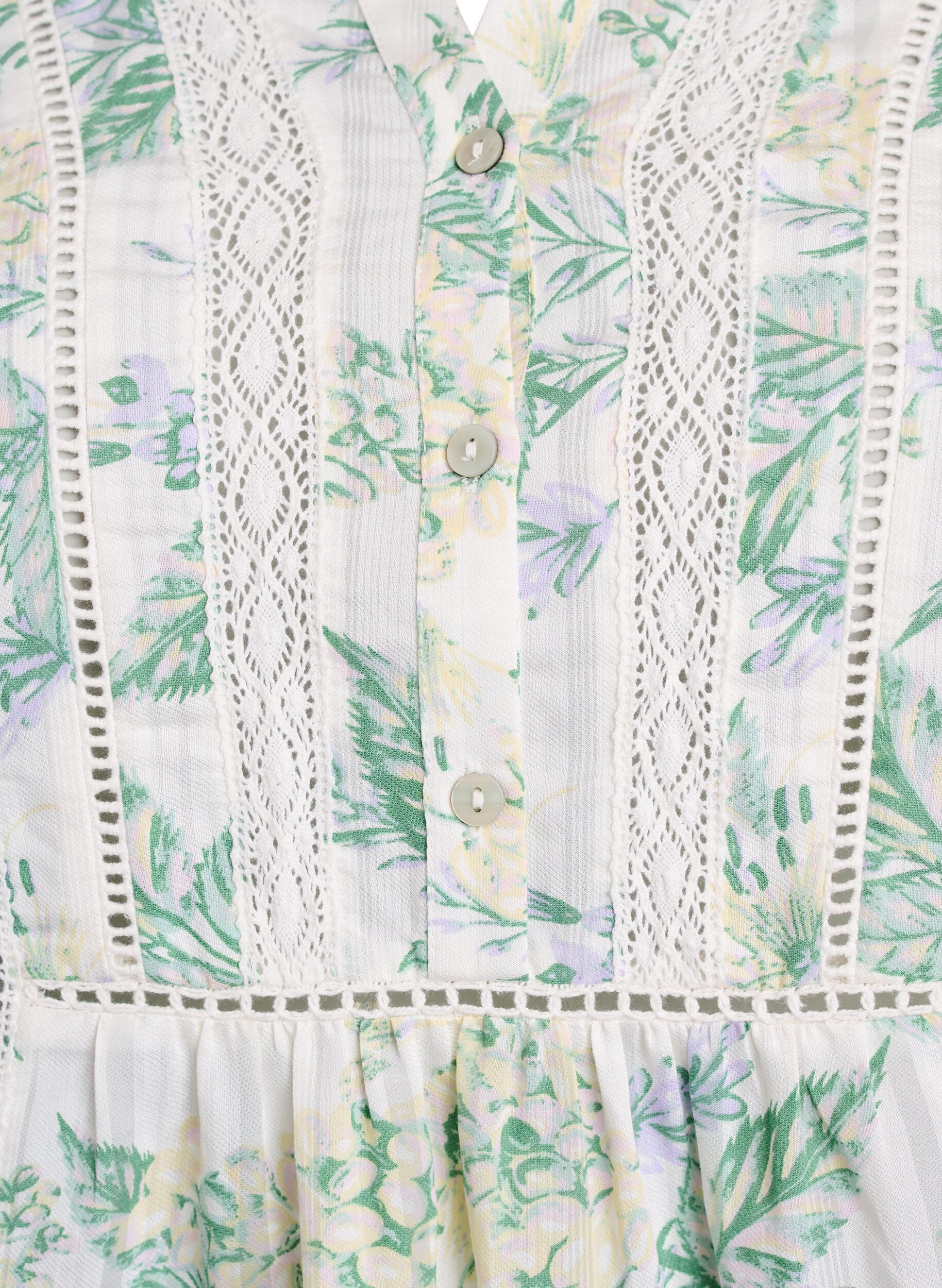 ZizziBluse mit Print und 1/2-&Auml;rmeln, Wei&szlig;, Packshot image number 2