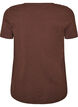 Einfarbiges basic T-Shirt aus Baumwolle, Braun, Packshot image number 1