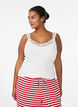 Top aus Viskose mit Spitze, Vanille, Model image number 0