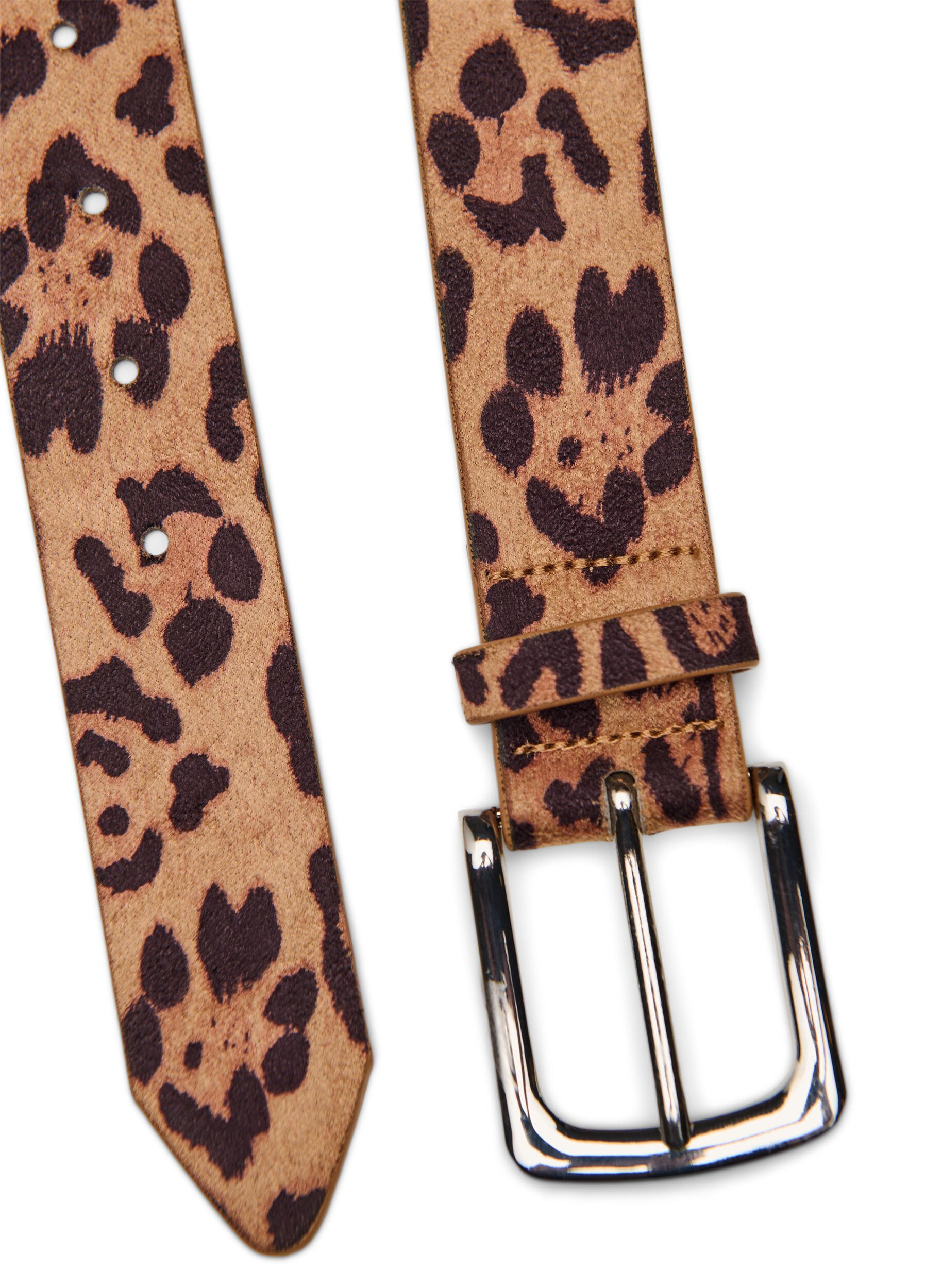 Zizzi G&uuml;rtel mit Leopardenmuster, Braun, Packshot image number 2