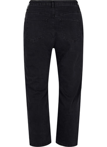 Geschnittene Vera Jeans mit geradem Schnitt, Black, Packshot image number 1