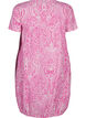 Kurzärmliges Baumwollkleid mit Paisley-Print, Pink, Packshot image number 1