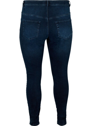 Super Slim Amy Jeans mit hoher Taille, Blue/Black Denim, Packshot image number 1