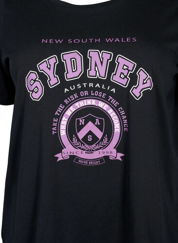 Baumwoll-T-Shirt mit Druck, Black W. Sydney, Packshot image number 2