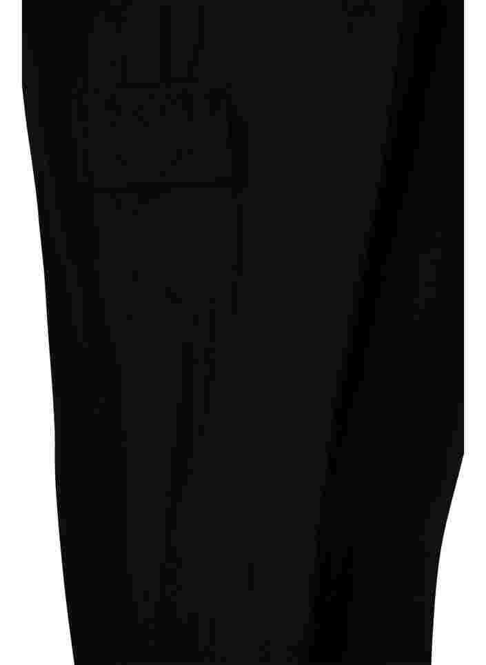 Lockere Viskosehose mit großen Taschen, Black, Packshot image number 3