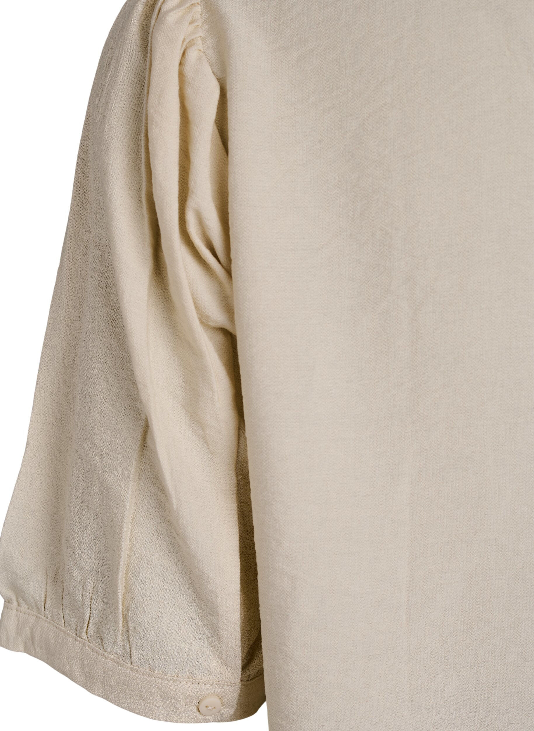 Zizzi Bluse aus Viskose mit halben &Auml;rmeln, Beige, Packshot image number 3