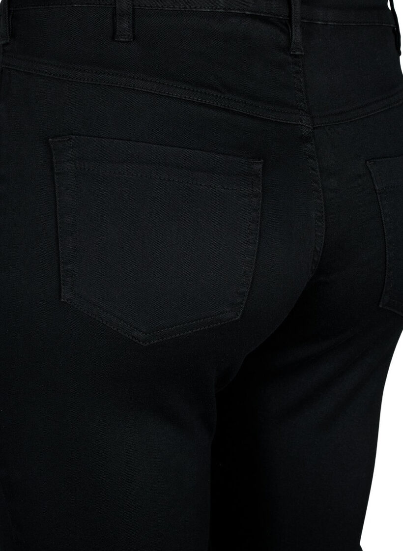 Schmale Passform Emily Jeans mit normaler Taille, Schwarz, Model image number 3