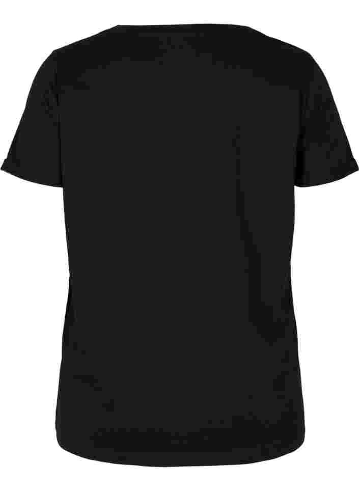 Trainings-T-Shirt mit Print, Black More Action, Packshot image number 1