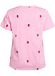 T-Shirt aus Bio-Baumwolle mit aufgestickten Motiven, Pink, Packshot image number 1