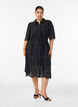 Hemdblusenkleid aus Broderie Anglaise mit Bindeg&uuml;rtel, Schwarz, Model image number 1
